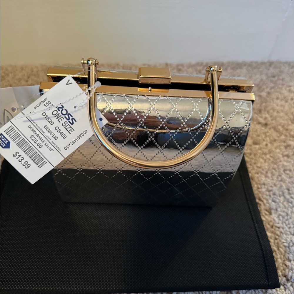 Silver hard case purse